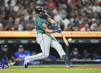 Cal Raleigh, receptor de los Mariners de Seattle, se coronó campeón del Home Run Derby 2025. Foto La Hora: AP