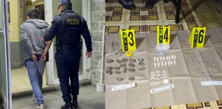 PNC realiza capturas a presuntos distribuidores de droga y presunto responsable de homicidio. Foto La Hora: PNC.