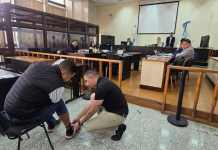 El Tribunal de Mayor Riesgo B concedió uso de control telemático a expolicía implicado en el caso Itzapa. Foto La Hora: Sergio Osegueda