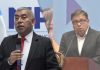 Jefe de la FECI, Rafael Currucichue, y Secretario de Segeplan, Carlos Mendoza.