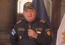 David Custodio Boteo, director de la Policía Nacional Civil (PNC), en conferencia de prensa el lunes 7 de julio.