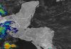 Imagen satelital que muestra la reducción de lluvia en el territorio nacional. Foto La Hora: Conred