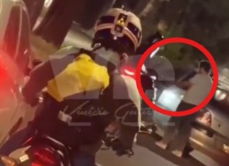 Video: Conductor dispara a motocicleta tras accidente de tránsito