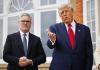 El Primer Ministro británico Keir Starmer y el presidente Donald Trump posan para fotos antes de su reunión en el resort de golf Trump Turnberry en Turnberry, Escocia, Reino Unido, 28 de julio de 2025. Trump está en un viaje privado a Escocia para visitar sus campos de golf.. Foto La Hora: EFE.