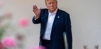 El presidente estadounidense Donald Trump anuncia aranceles del 25 % para India . Foto La Hora: EFE.
