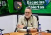 El diputado Sergio Enríquez se molestó con la viceministra de Desarrollo, Bertha Zapeta, cuando ella respondió a una pregunta hecha por el diputado en idioma k'iche'. Foto La Hora: Bancada UNE