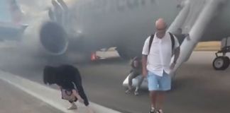 Evacuan vuelo en Denver tras fallo en el tren de aterrizaje. Foto La Hora: Captura de Pantalla