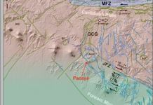 Falla de Jalpatagua atraviesa la parte suroeste de Guatemala. Foto La Hora: Insivumeh
