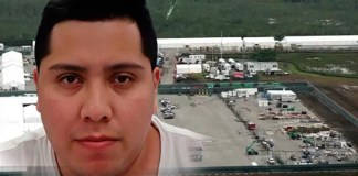 Vista aérea de la prisión "Alligator Alcatraz" donde serán recluidos migrantes peligrosos, en una zona pantanosa de Florida, rodeada de caimanes y cocodrilos. Arte La Hora: Alejandro Ramírez
