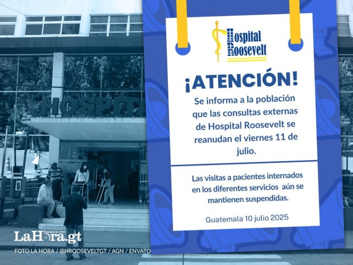 El Hospital Roosevelt reanuda este 11 de julio . Foto La Hora: Hospital Roosevelt