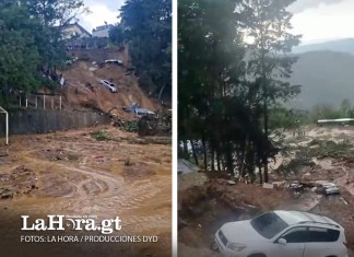 Medios locales en Huehuetenango reportan deslave que arrastra varios vehículos