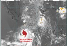 Lluvias intensas y torrenciales en México por incremento de Huracán Flossie a categoría 2