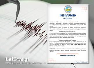 Insivumeh reporta una secuencia sísmica desde el 8 de julio. Diseño La Hora / Alejandro Ramírez