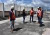 Delegados de Conred se presentaron a la Torre de Tribunales a inspeccionar posibles daños en estructura. Foto La Hora: Daniel Ramírez