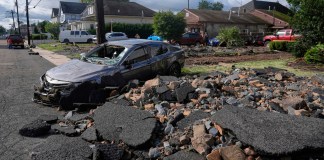 Daños causados por las inundaciones en Nueva Jersey. Foto La Hora: AP