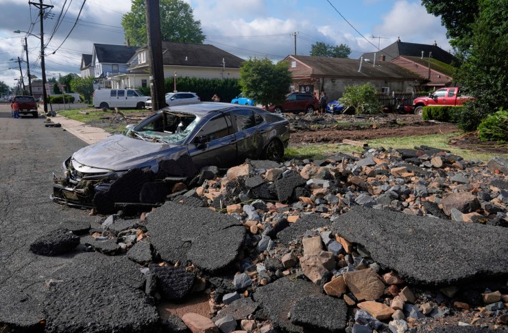 Daños causados por las inundaciones en Nueva Jersey. Foto La Hora: AP
