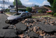 Al menos dos personas fallecidas fueron reportadas durante las inundaciones de Nueva Jersey Daños causados por las inundaciones en Nueva Jersey. Foto La Hora: AP