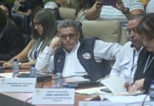 Joviel Acevedo, líder del STEG, fue abordado sobre la agresión contra periodistas de La Hora el pasado 15 de julio. Foto La Hora: Fabricio Alonzo