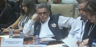 Joviel Acevedo, líder del STEG, fue abordado sobre la agresión contra periodistas de La Hora el pasado 15 de julio. Foto La Hora: Fabricio Alonzo