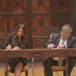 Kristi Noem y Francisco Jiménez el pasado 26 de junio