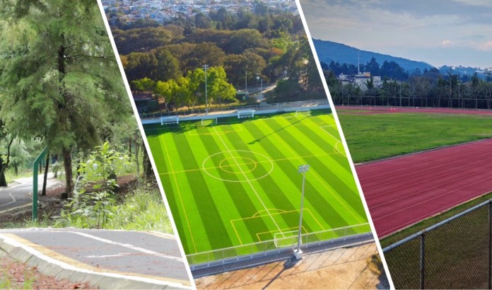 Las diversas instalaciones deportivas del Parque Erick Barrondo ofrecen espacios gratuitos para la práctica de fútbol, atletismo, básquetbol, patinaje y más, al servicio de toda la comunidad