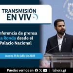 Retransmisión: Conferencia de prensa La Ronda desde el Palacio Nacional . Foto La Hora: Gobierno de Guatemala.