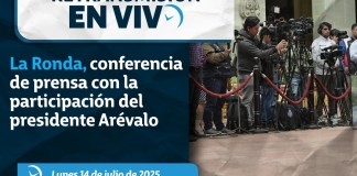 Retransmisión: La Ronda, conferencia de prensa con la participación del presidente Arévalo Retransmisión: La Ronda, conferencia de prensa con la participación del presidente Arévalo. Foto La Hora: Gobierno de Guatemala.