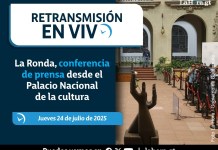 Retransmisión: La Ronda, conferencia de prensa desde el Palacio Nacional de la cultura. Foto La Hora; Gobierno de Guatemala.