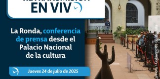 Retransmisión: La Ronda, conferencia de prensa desde el Palacio Nacional de la cultura. Foto La Hora; Gobierno de Guatemala.