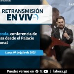 Retransmisión: La Ronda, conferencia de prensa desde el Palacio Nacional. Foto La Hora: Gobierno de Guatemala.