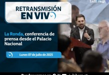 Retransmisión: La Ronda, conferencia de prensa desde el Palacio Nacional. Foto La Hora: Gobierno de Guatemala.