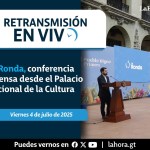 Retransmisión: La Ronda, conferencia de prensa desde el Palacio Nacional de la Cultura. Foto La Hora: Gobierno de Guatemala.