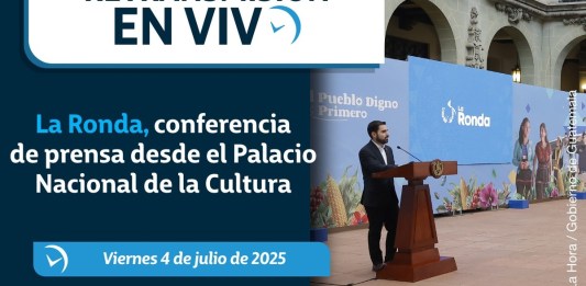 Retransmisión: La Ronda, conferencia de prensa desde el Palacio Nacional de la Cultura. Foto La Hora: Gobierno de Guatemala.