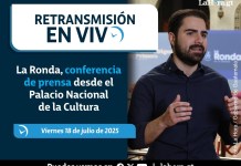 Retransmisión: La Ronda, conferencia de prensa desde el Palacio Nacional de la Cultura. Foto La Hora: Gobierno de Guatemala.