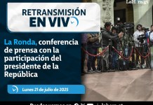 Retransmisión: La Ronda, conferencia de prensa con la participación del presidente de la República Retransmisión: La Ronda, conferencia de prensa con la participación del presidente de la República. Foto La Hora Gobierno de Guatemala.