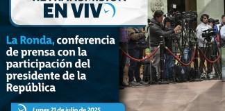 Retransmisión: La Ronda, conferencia de prensa con la participación del presidente de la República. Foto La Hora Gobierno de Guatemala.