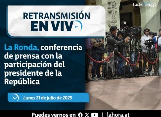 Retransmisión: La Ronda, conferencia de prensa con la participación del presidente de la República. Foto La Hora Gobierno de Guatemala.