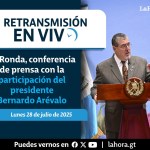 Retransmisión: La Ronda, conferencia de prensa con la participación del presidente Bernardo Arévalo. Foto La Hora: Gobierno de Guatemala.