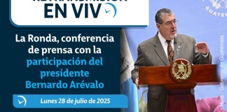 Retransmisión: La Ronda, conferencia de prensa con la participación del presidente Bernardo Arévalo. Foto La Hora: Gobierno de Guatemala.