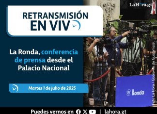Retransmisión: La Ronda, conferencia de prensa desde el Palacio Nacional. Foto La Hora: Gobierno de Guatemala.