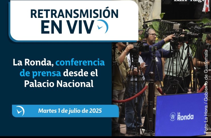 Retransmisión: La Ronda, conferencia de prensa desde el Palacio Nacional. Foto La Hora: Gobierno de Guatemala.