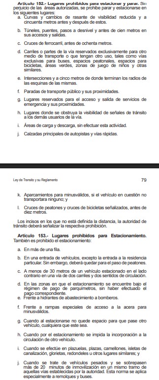 Ley de Tránsito y su Reglamento