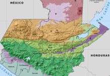 Mapa de regiones fisiograficas de las fallas geologicas de Guatemala. Imagen La Hora: URL