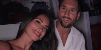 Messi en el concierto de Coldplay