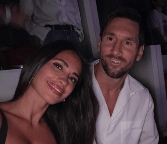 Messi en el concierto de Coldplay