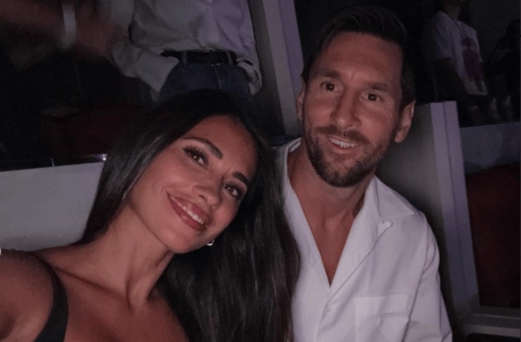 Messi en el concierto de Coldplay