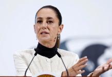 Claudia Sheinbaum: más de 60 mil mexicanos han sido repatriados desde llegada de Trump La presidenta de México, Claudia Sheinbaum, habla durante una rueda de prensa este viernes, en Palacio Nacional de la Ciudad de México (México). Foto La Hora: EFE.