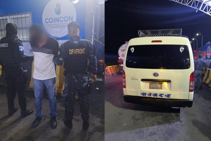 Migrantes (2) Capturan a dos guatemaltecos por trasladar ilegalmente a 12 migrantes mexicanos entre ellos menores de edad. Foto La Hora: MP.