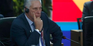 Miguel Díaz-Canel, presidente de Cuba, en la Cumbre en Brasil.