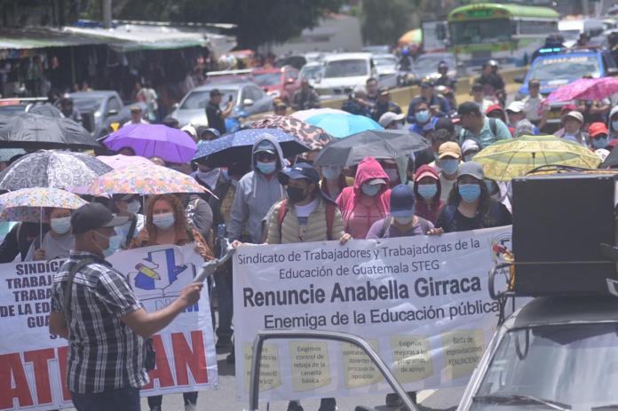 Manifestaciones de las organizaciones sindicales de Educación y Salud.